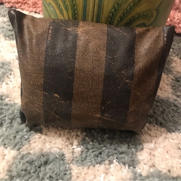 Fendi Pequin Stripe VTG Cosmetic Pouch 02 - Picture 3 of 5